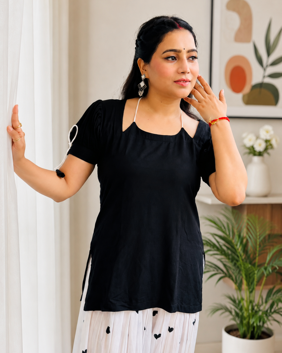 MASHOOQA Corset  Back Kurti  with Farshi salwar  Set