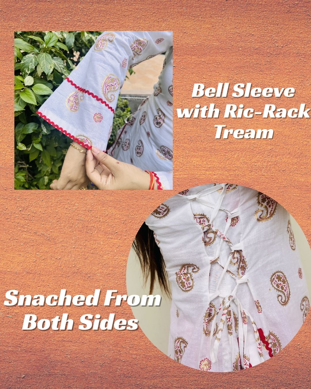 SUMITRA WHITE FARSHI SALWAR, SHORT KURTI WITH BOTH SIDE CORDS